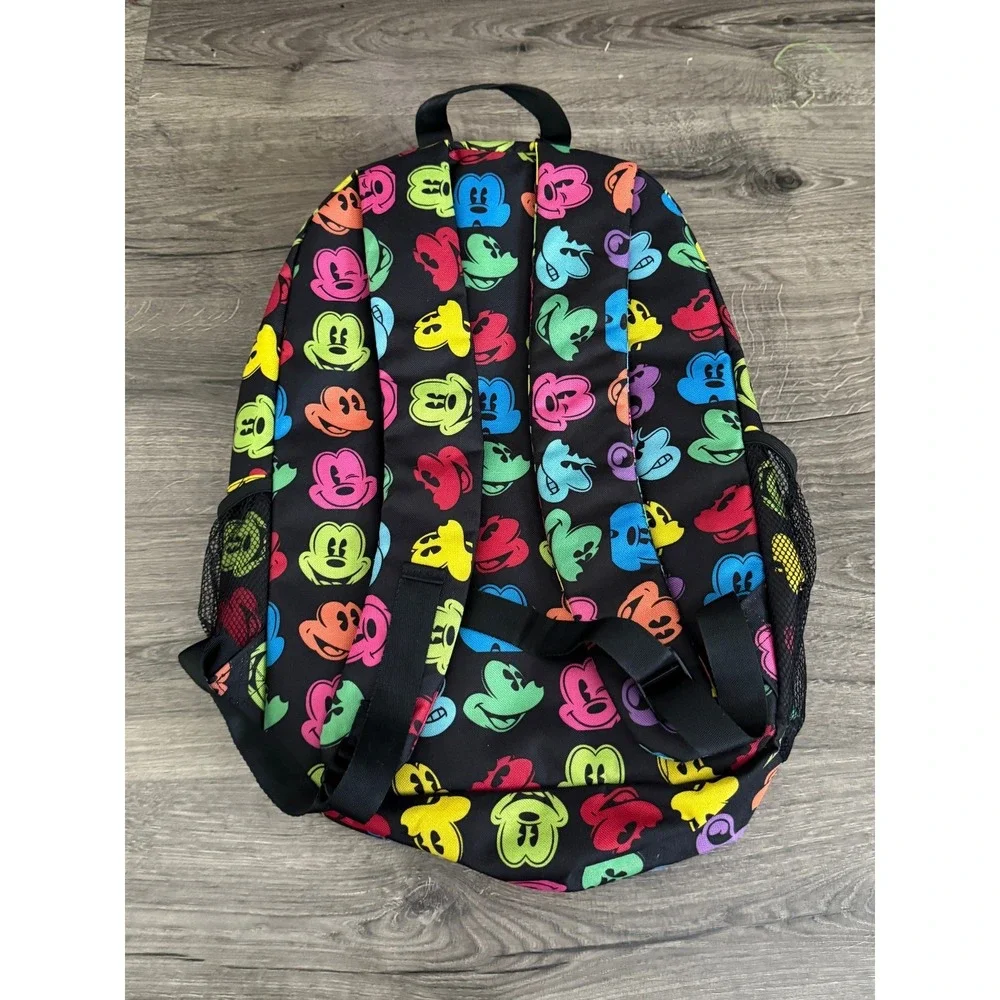 Disneyland Resort Mickey Mouse Faces Backpack Rainbow Multicolor‎ Disney EUC Bag